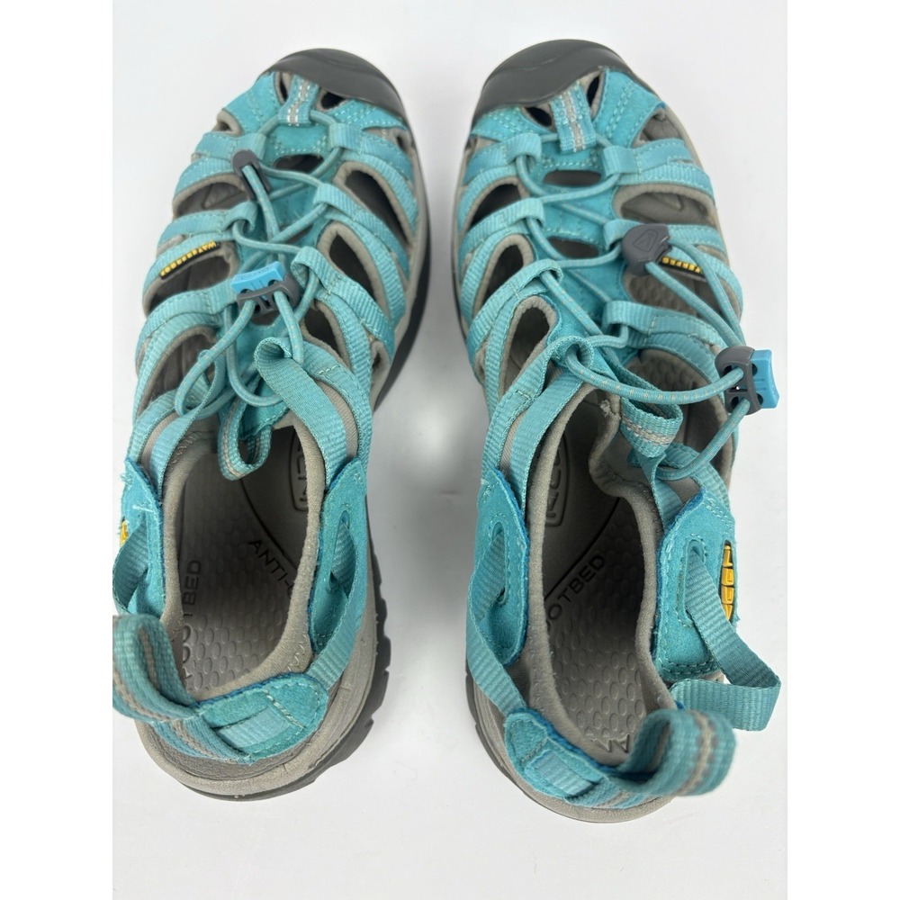 Keen Whisper Outdoor Closed Toe Sport Sandals Womens 9 Teal Gray Bungee - Picture 7 of 15
